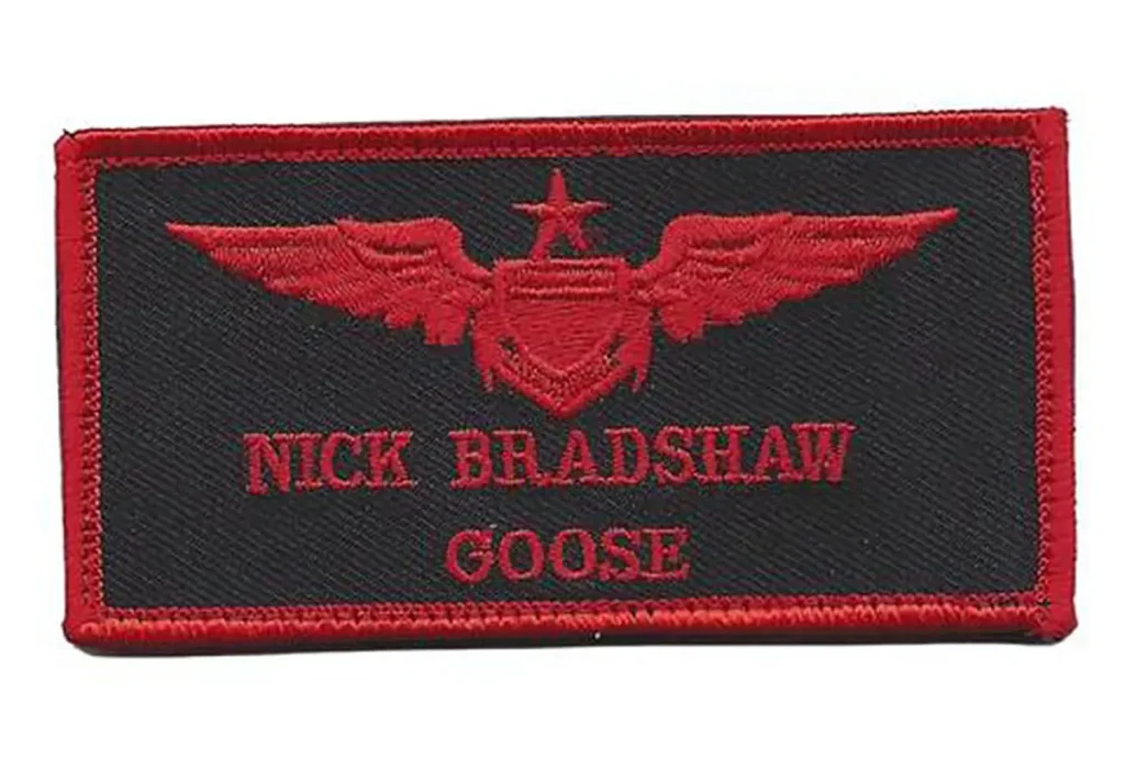 Pilot callsign patch for Nick Bradshaw "Goose" from Top Gun movie, a creative and iconic aviation callsign.