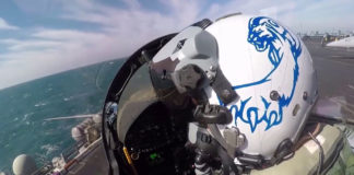 Boeing EA-18G Growler Launch From USS Theodore Roosevelt Aircraft Carrier