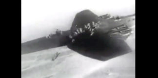 Soviet paratroopers sliding off a Tupolev TB-3, shortly before WW2 (1937)