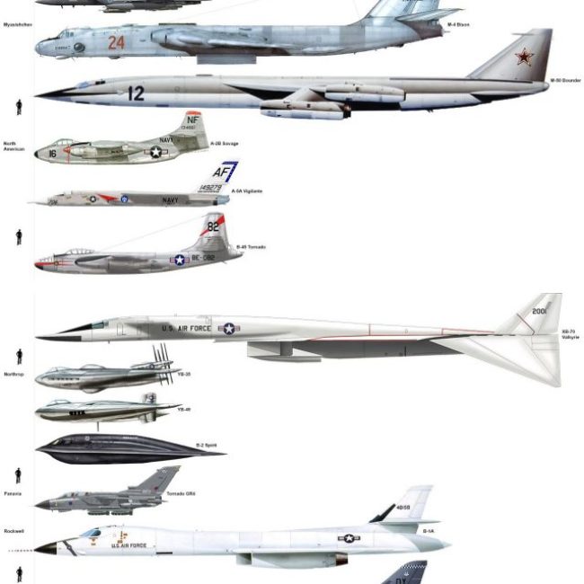 Bomber Aircraft Size Comparison - Aviation Humor