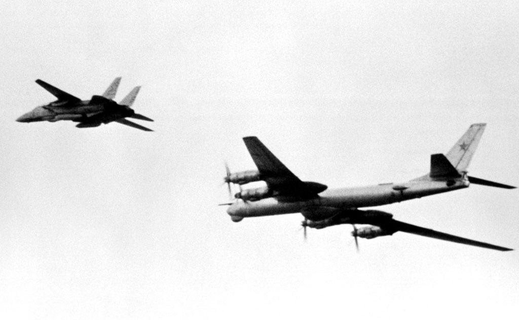 F-14 Tomcats intercepting Soviet Tu-95s - Aviation Humor