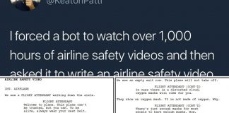 ‘Bot’ Tries To Write An Airline Safety Video