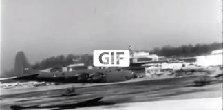 Douglas XB-19 doing a low pass over Wright Patterson AFB Circa 1943