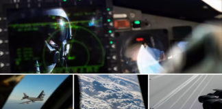 Gorgeous shots of USAF B-52s flying with RNAF F-16s over the Norwegian Sea