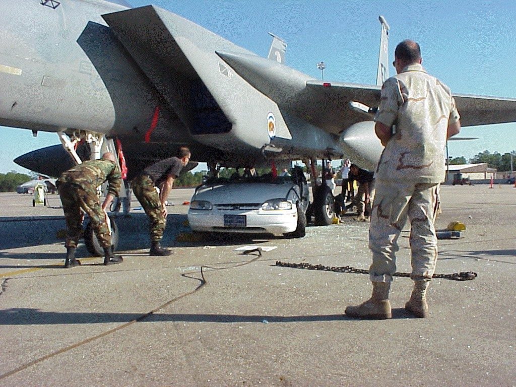 Police Car Gets Owned By F 15 Fighter Jet Aviation Humor