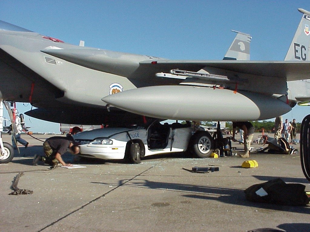 Police Car Gets Owned By F 15 Fighter Jet Aviation Humor