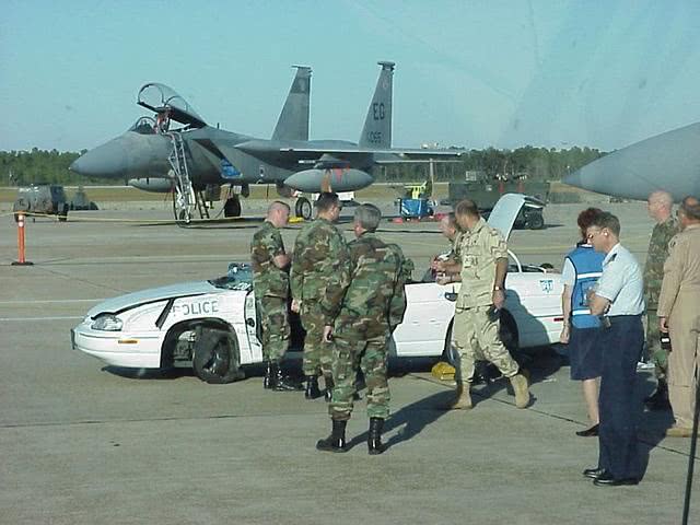 Police Car Gets Owned By F 15 Fighter Jet Aviation Humor