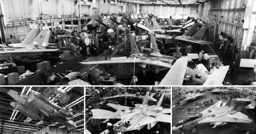 F-14 Assembly Line Photos of Tomcats Being Born