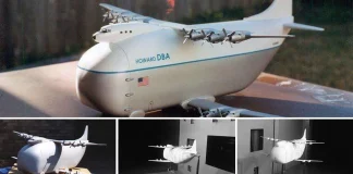 Howard DBA – “Damn Big Airplane” Howard DBA 'Damn Big Airplane' concept, models, and wind tunnel tests for Saturn rocket transport