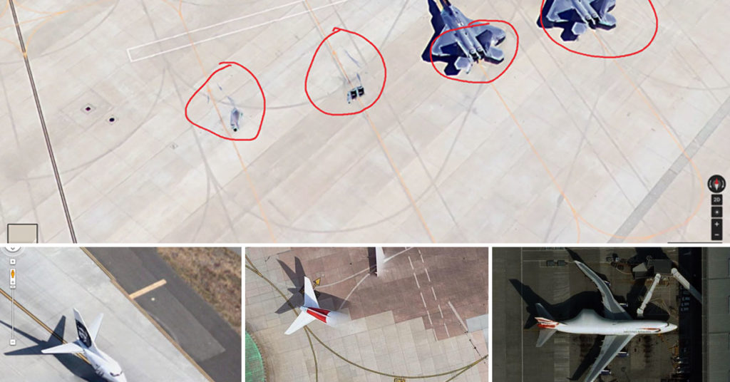 Comical Google Maps Glitches With Airplanes