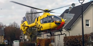 Helicopter Taking Off In A Very Confined Area