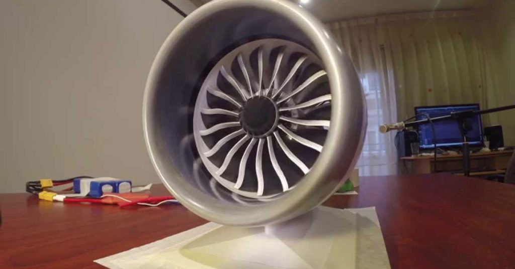 3D Printed Boeing 787 Airplane Engine Model with Thrust Reverser