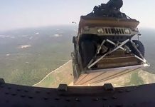 USAF C-17 Globemaster Airplane Airdrops Humvees From 5000 Feet USAF C-17 Globemaster Airplane Airdrops Humvees From 5000 Feet