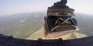 USAF C-17 Globemaster Airplane Airdrops Humvees From 5000 Feet USAF C-17 Globemaster Airplane Airdrops Humvees From 5000 Feet