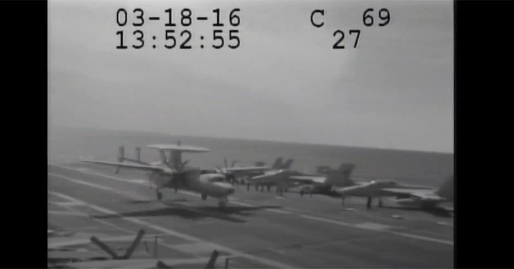 Cable snaps on USS Eisenhower aircraft carrier during landing, amazing recovery