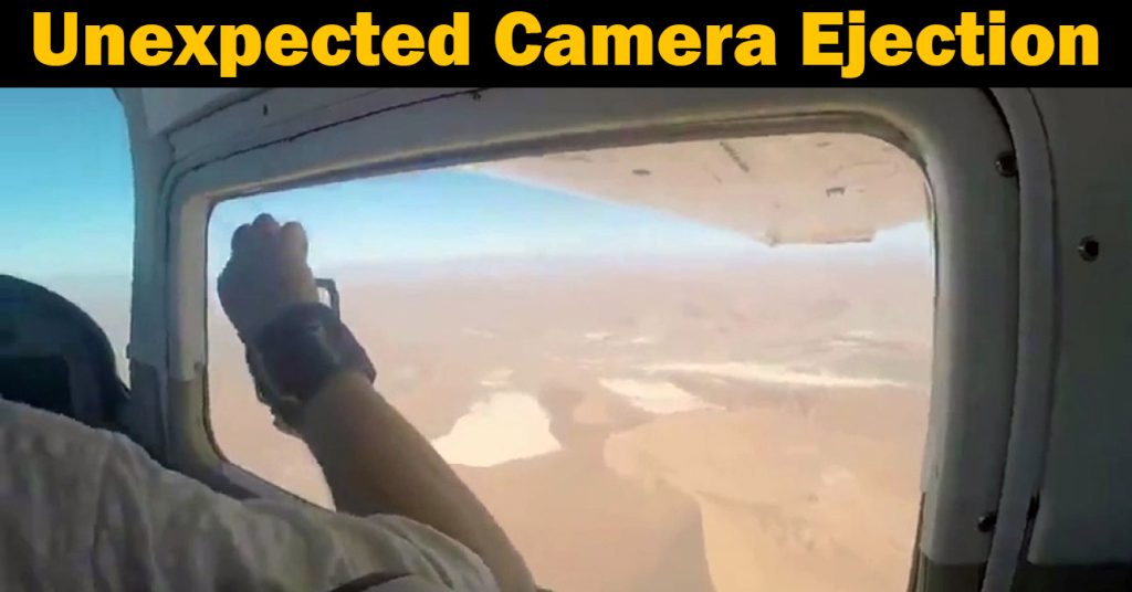 Camera Gets Sucked out of Airplane Window