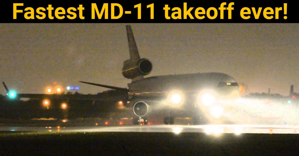 Fastest MD-11 Airplane Takeoff, Miami International Airport