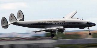 Spectacular Lockheed Super Constellation Visual Approach