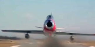 Spectacular F-86 Sabre Takeoff