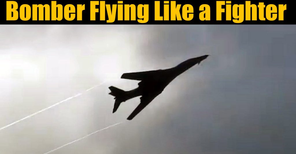 B-1B Bomber Performs Double Aileron Roll Avgeeks