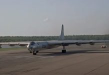Convair B-36 airplane in the best takeoff scene in a movie EVER! B-36 movie scene