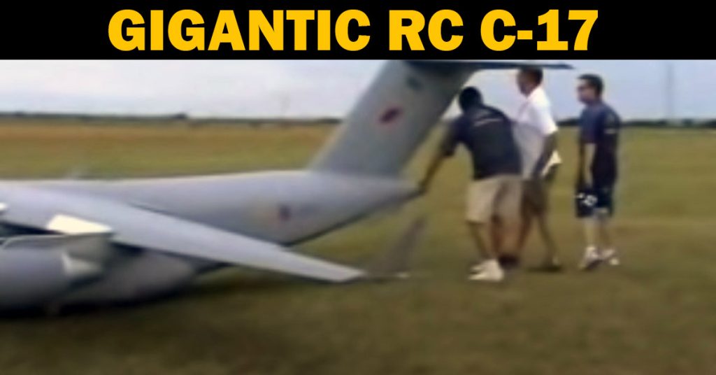 C-17 RC airplane so large it barely takes off