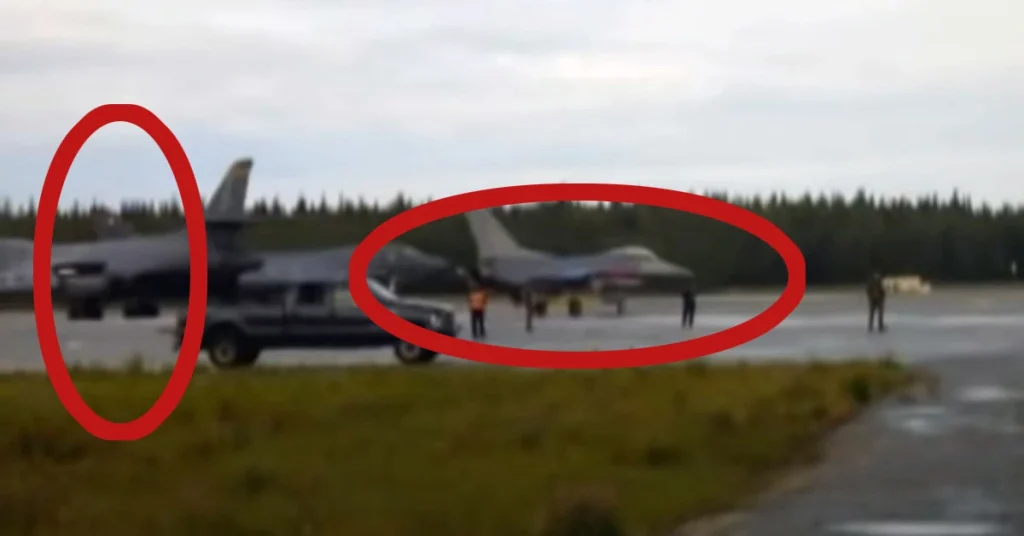 USAF F-16 Tipped Over By the Engine Exhaust of a Taxying B-1B AVGEEKS