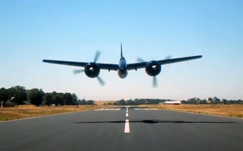 Grumman F-7F Tigercat Airplane Low Pass