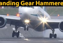 Somewhere a group of engineers are patting themselves on the back! That airplane landing gear took one heck of a punishment, but did its job!