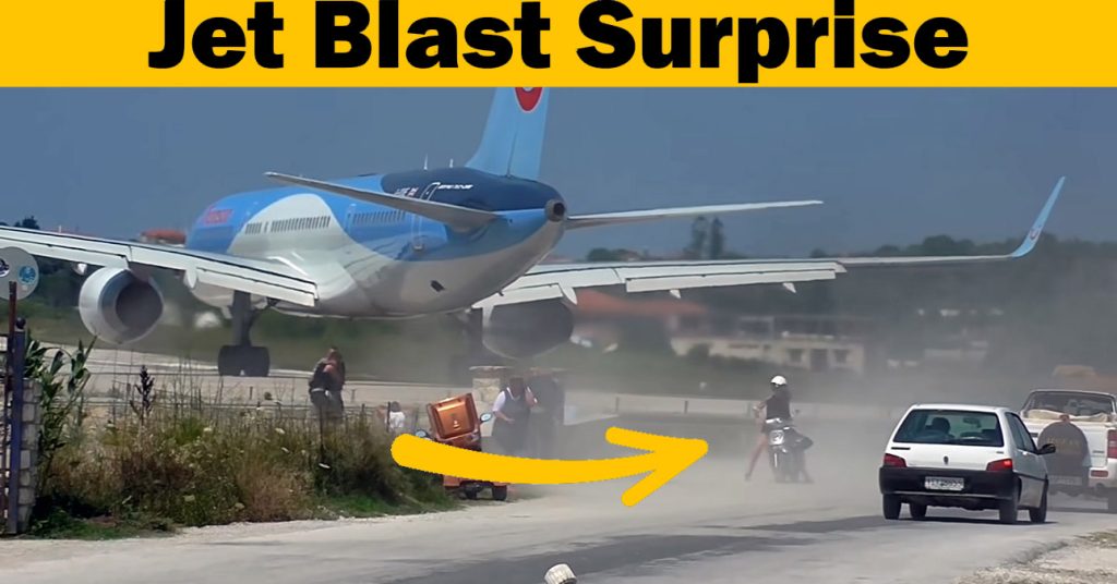 Skiathos Airport - Jet Blasts and Low Landings!