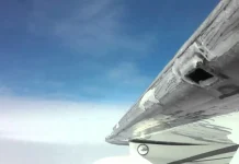 Watch as the deicing boots on a Cessna 210 fail at their job deicing boots on a Cessna 210