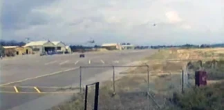 An extremely low flyby by a group of Sepecat Jaguars extremely low flyby by a group of Sepecat Jaguars