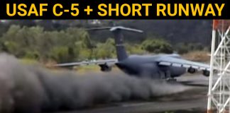 C-5 Galaxy Aircraft Take Off From A Short Runway USAF C-5 Galaxy Aircraft Take Off From A Short Runway